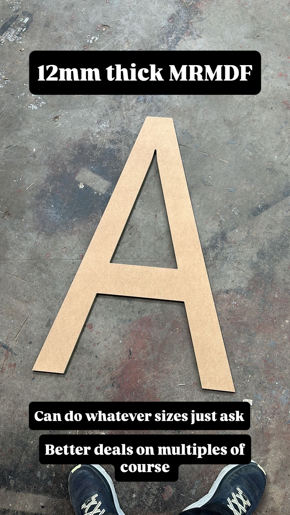 Letter cut outs